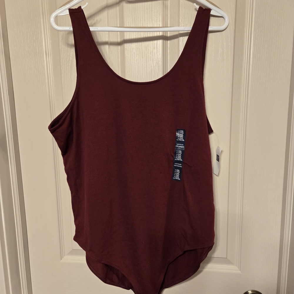 GAP Women's Deep Red Bodysuit
